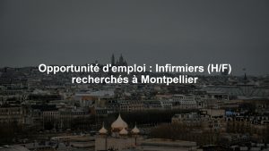 Opportunité d'emploi : Infirmiers (H/F) recherchés à Montpellier