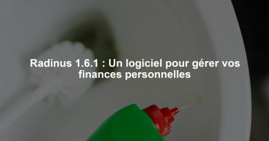 Radinus 1.6.1 : Un logiciel pour gérer vos finances personnelles