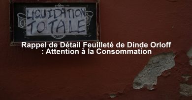 Rappel de Détail Feuilleté de Dinde Orloff : Attention à la Consommation