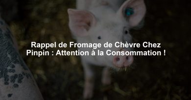 Rappel de Fromage de Chèvre Chez Pinpin : Attention à la Consommation !
