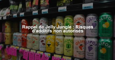 Rappel de Jelly Jungle : Risques d'additifs non autorisés