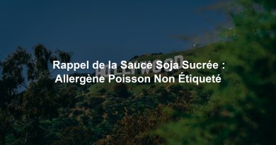 Rappel de la Sauce Soja Sucrée : Allergène Poisson Non Étiqueté