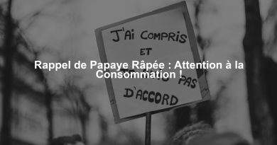 Rappel de Papaye Râpée : Attention à la Consommation !