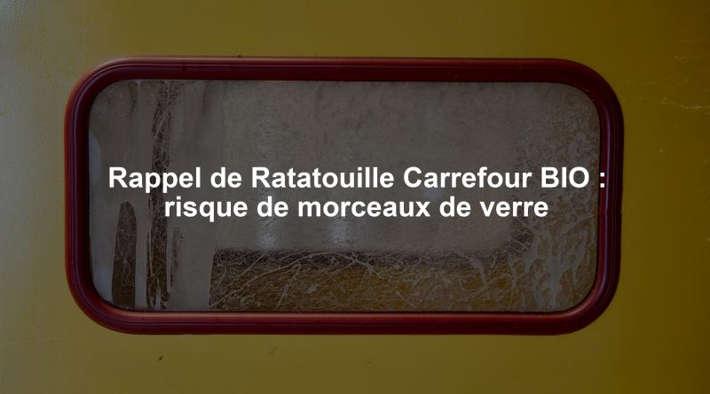 Rappel de Ratatouille Carrefour BIO : risque de morceaux de verre