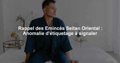 Rappel des Emincés Seitan Oriental : Anomalie d'étiquetage à signaler