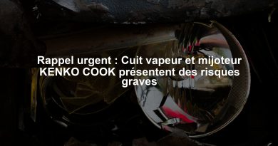 Rappel urgent : Cuit vapeur et mijoteur KENKO COOK présentent des risques graves