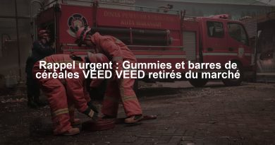Rappel urgent : Gummies et barres de céréales VEED VEED retirés du marché