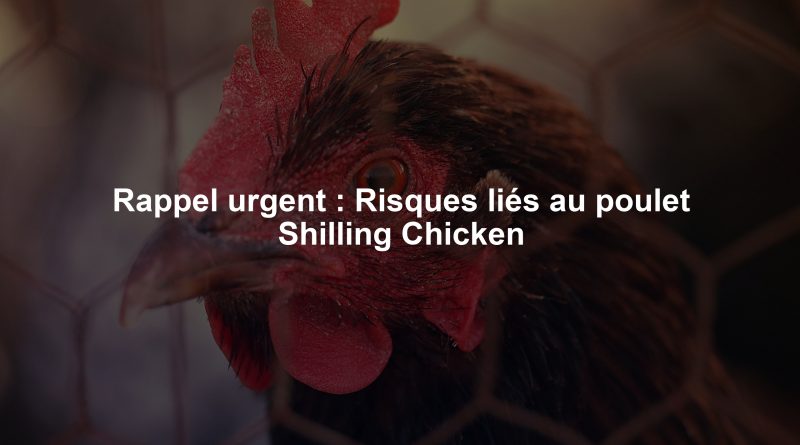 Rappel urgent : Risques liés au poulet Shilling Chicken