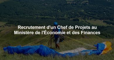 Recrutement d'un Chef de Projets au Ministère de l'Économie et des Finances