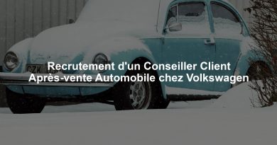 Recrutement d'un Conseiller Client Après-vente Automobile chez Volkswagen