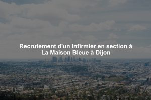 Recrutement d'un Infirmier en section à La Maison Bleue à Dijon