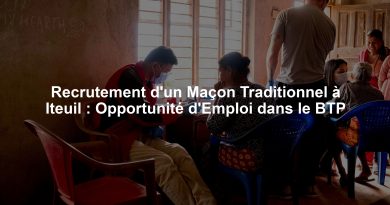 Recrutement d'un Maçon Traditionnel à Iteuil : Opportunité d'Emploi dans le BTP