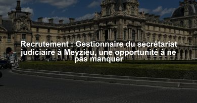 Recrutement : Gestionnaire du secrétariat judiciaire à Meyzieu, une opportunité à ne pas manquer