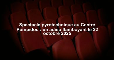 Spectacle pyrotechnique au Centre Pompidou : un adieu flamboyant le 22 octobre 2025