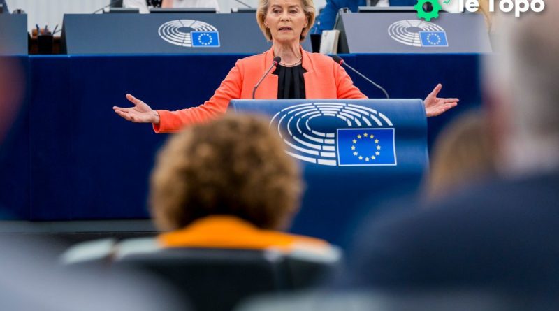 Ursula von der Leyen affrontera en octobre ses deuxième et troisième motions de censure au Parlement européen, après la première qui fut rejetée en juillet dernier - Crédits : Daina Le Lardic / Parlement européen