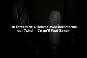 Un Stream de 4 Heures avec heromarine sur Twitch : Ce qu'il Faut Savoir