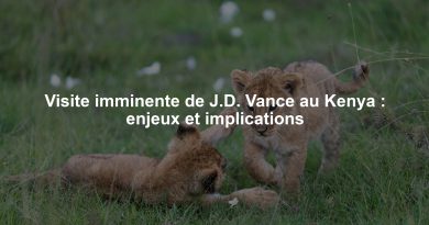 Visite imminente de J.D. Vance au Kenya : enjeux et implications