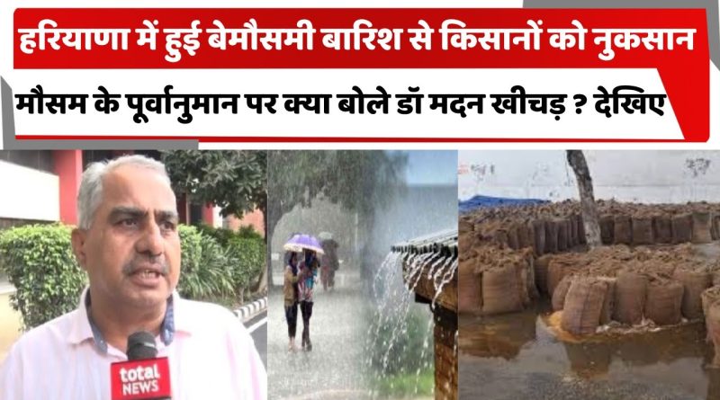 हरियाणा में बेमौसमी बारिश: किसानों की मुश्किलें और विशेषज्ञ की राय