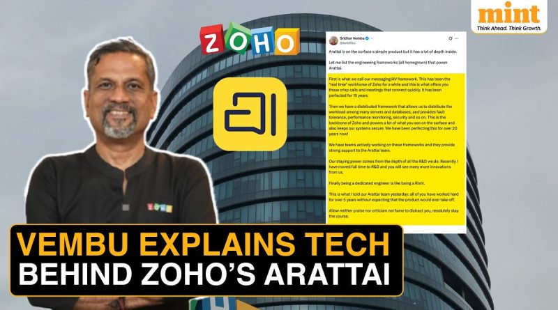 ‘Perfecting For 20 Years,’ Zoho Founder Explains EXACT Frameworks, Tech Behind Arattai