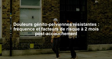 Douleurs génito-pelviennes résistantes : fréquence et facteurs de risque à 2 mois post-accouchement