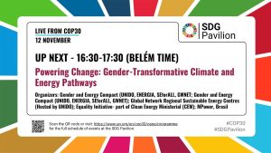 12 nov. - Énergies et climat : vers une transformation de genre