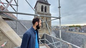 Visite du chantier de restauration de la cathédrale de Laval : état des travaux en cours