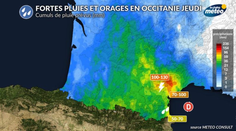 Fortes pluies orageuses confirmées en Languedoc-Roussillon ce jeudi - La Chaîne Météo
