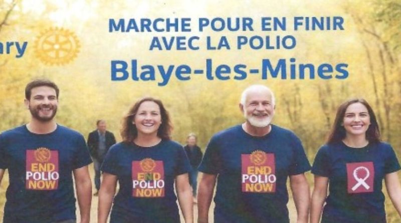 Marche du Rotary Club de Carmaux pour un monde sans polio à Blaye-les-Mines