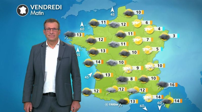 Météo du vendredi 7 novembre : averses méditerranéennes et pluie dans l'ouest de la France