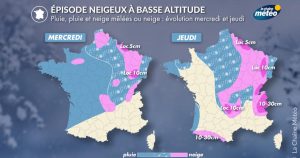 Neige en plaine prévue entre mercredi et jeudi - Actualités La Chaîne Météo