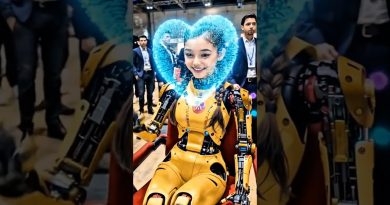 Guy teste le dernier robot de compagnie à l'Expo