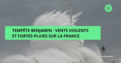 Tempête Benjamin : vents violents et pluies torrentielles en France