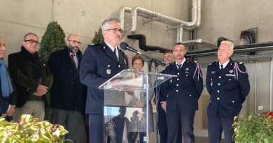 À Nîmes, les pompiers célèbrent la Sainte-Barbe à la caserne de Saint-Césaire.