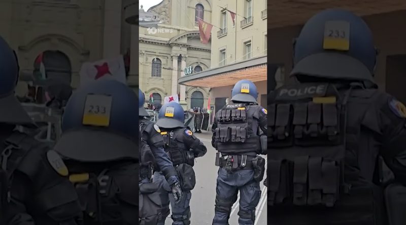 18 policiers blessés lors d'une manifestation pro-Palestine en Suisse