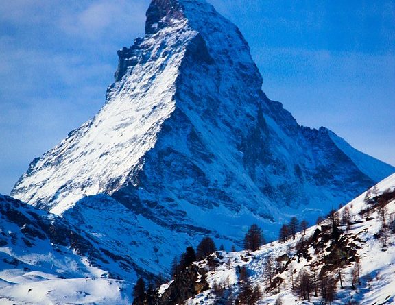 Switzerland, Alps, Matterhorn, lake, mountains, Swiss flag, Geneva