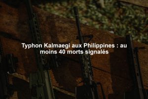 Typhon Kalmaegi aux Philippines : au moins 40 morts signalés