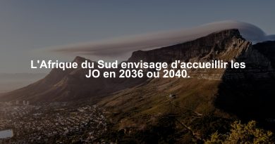 L'Afrique du Sud envisage d'accueillir les JO en 2036 ou 2040.