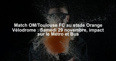 Match OM/Toulouse FC au stade Orange Vélodrome : Samedi 29 novembre, impact sur le Métro et Bus