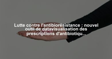Lutte contre l'antibiorésistance : nouvel outil de datavisualisation des prescriptions d'antibiotiques