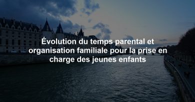 Évolution du temps parental et organisation familiale pour la prise en charge des jeunes enfants