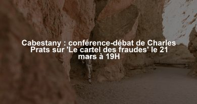 Cabestany : conférence-débat de Charles Prats sur 'Le cartel des fraudes' le 21 mars à 19H