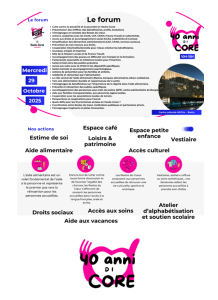 40 anni di core - FORUM SOLIDAIRE – Les Restos du Cœur Haute-Corse