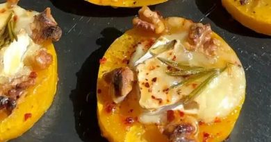 Recette de courge butternut rôtie au camembert et aux noix