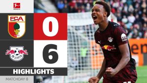 6 BUTS ! Leipzig écrase Augsburg en Bundesliga – Résumé