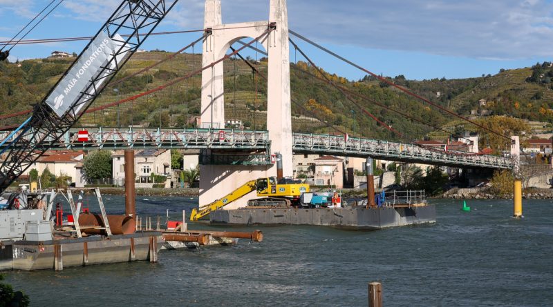 Pont de Condrieu : reprise des travaux après plusieurs semaines d'interruption