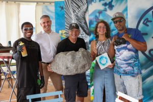 A Fort-de-France, quatre artistes subliment l'Espace initiatives positives avant l'arrivée de la Transat