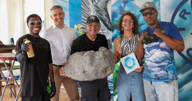 A Fort-de-France, quatre artistes subliment l'Espace initiatives positives avant l'arrivée de la Transat