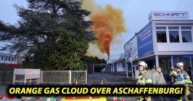 Accident chimique à Aschaffenburg : 4 blessés et nuage orange