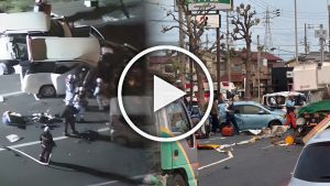 Accident multi-véhicules à 加古川市 : 13 blessés, circulation bloquée