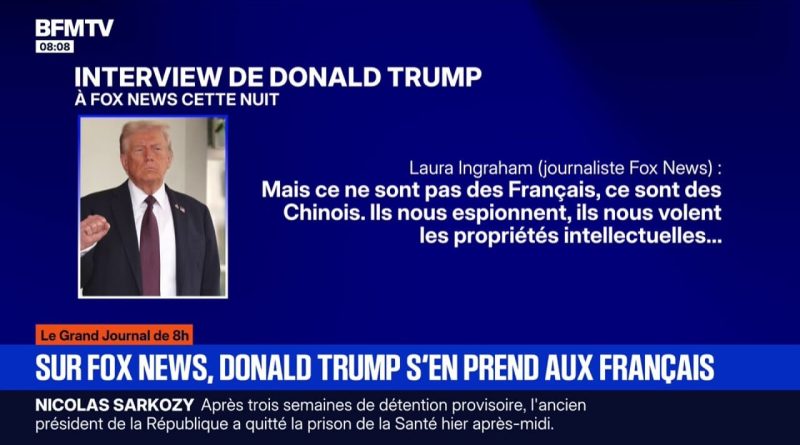 Accueil des étudiants étrangers aux États-Unis: "Nous avons eu beaucoup de problèmes avec les Français", déclare Donald Trump sur Fox News